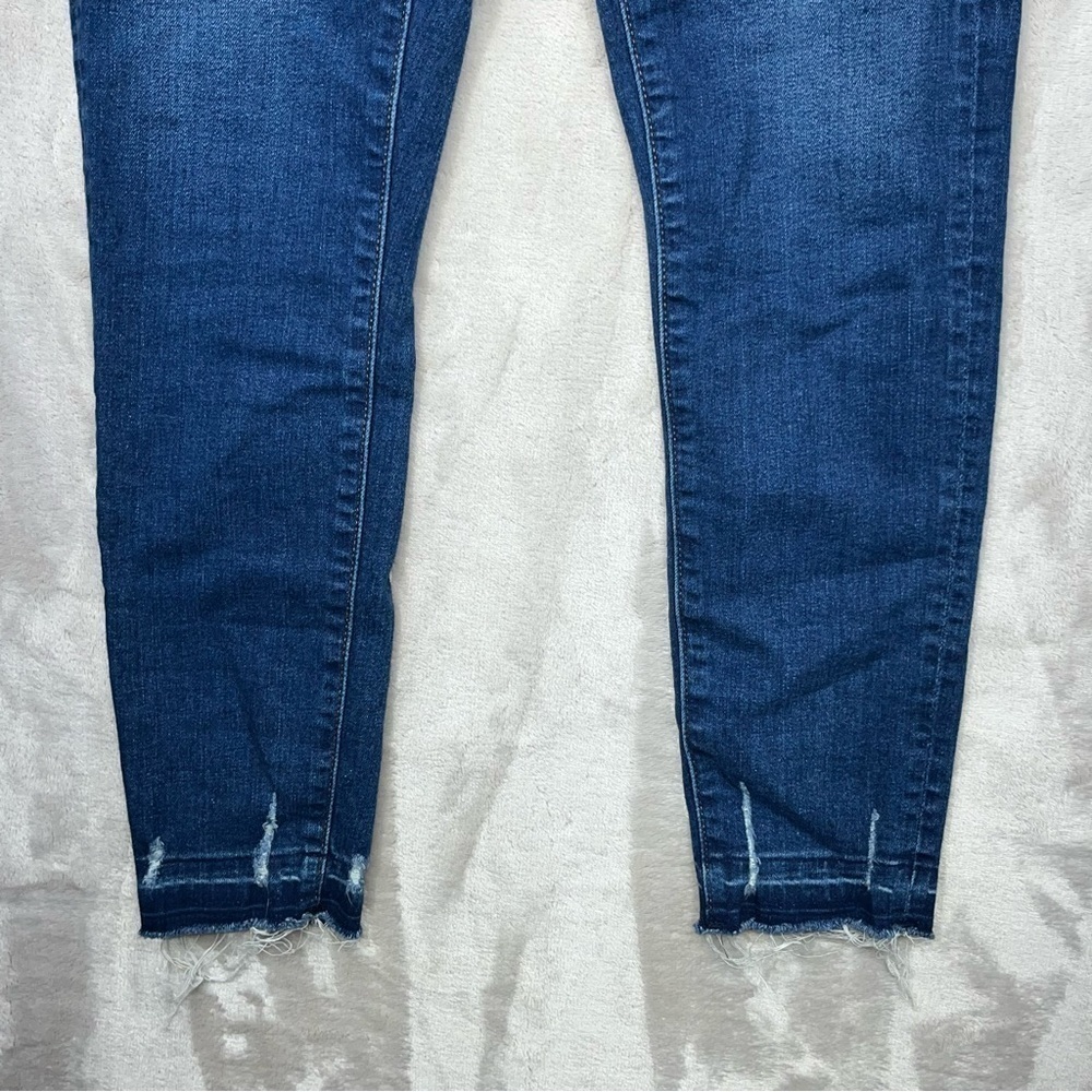 LOFT Cropped Button Fly Skinny Jeans Women's 27/4 High Waist Distressed Stretch - Picture 5 of 13